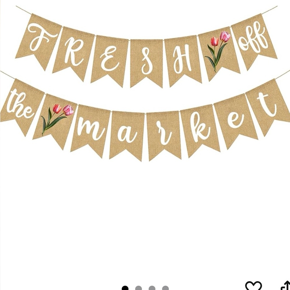 Fresh Off the Market - Bridal Shower Shower Banner & decor